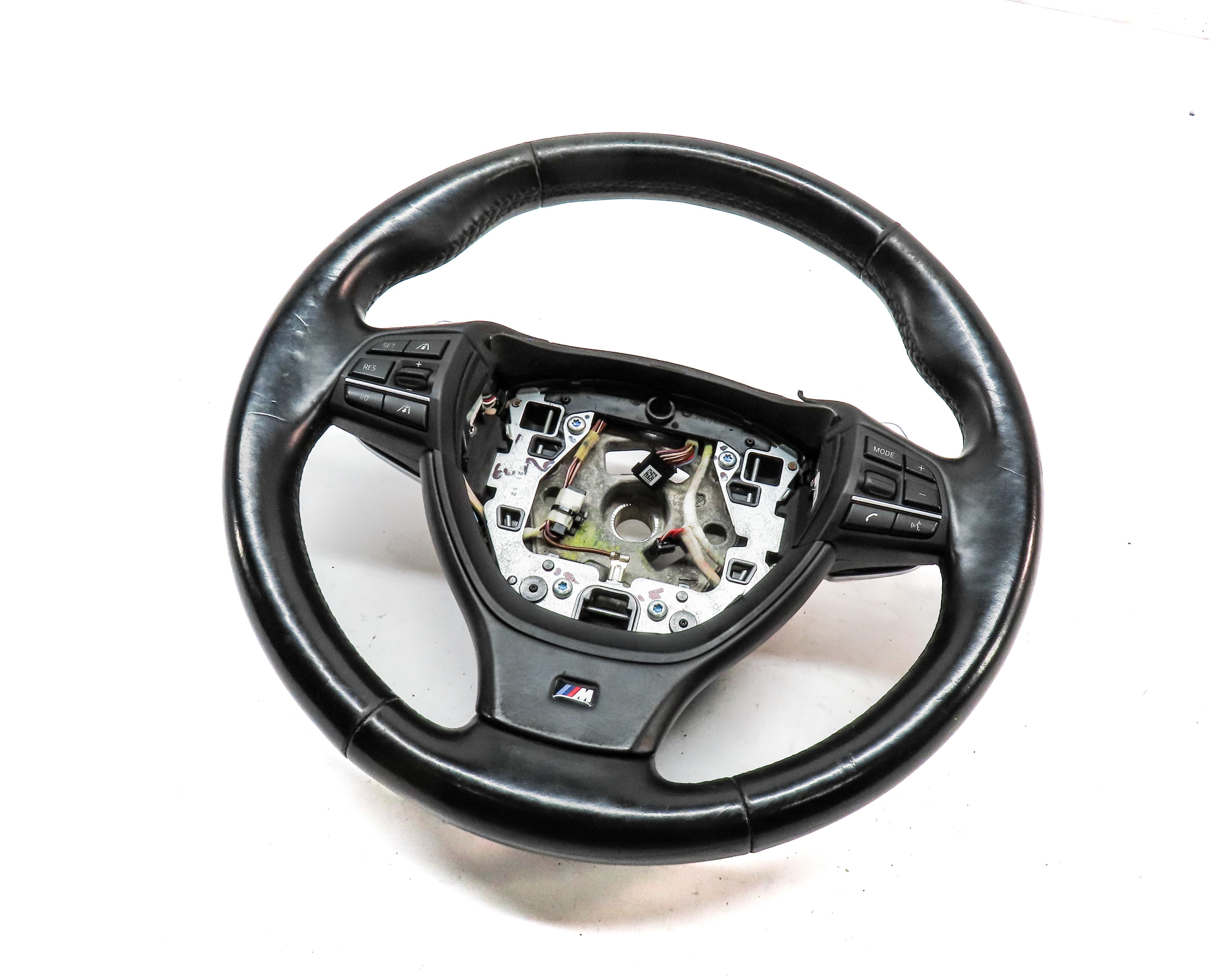11-13 BMW 5 6 7 F10 F06 F01 3 SPOKE w/ LANE DEPART HEATED STEERING WHEEL (BLACK) — exact item pictured